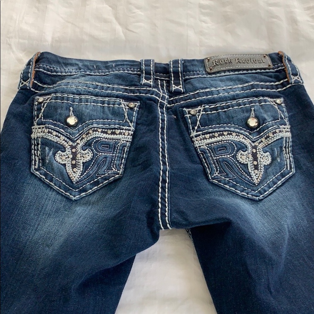 Ladies Rock Revival Easy Skinny Jeans SZ 2